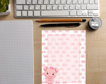 Adorable Pig Notepad | Farmhouse To Do List Pad | Desk Stationery | Pig Lover Gift | Farm