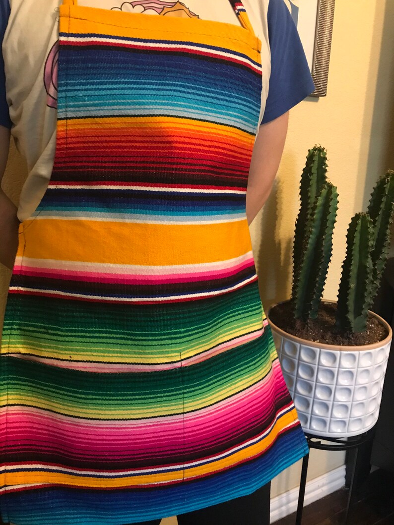 Mexican Serape Apron Etsy