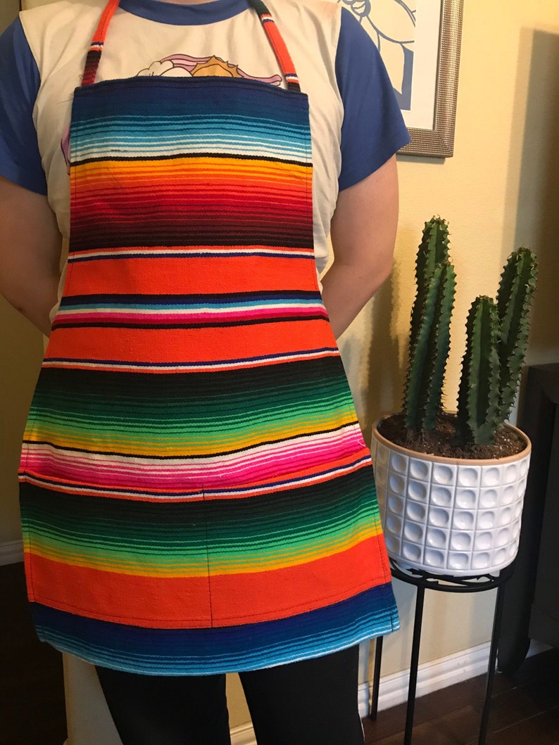 Mexican Serape Apron Etsy