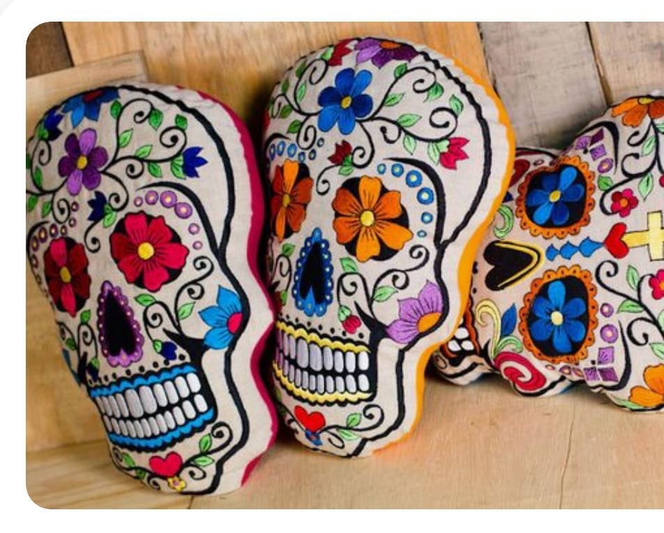 PILLOWS - SUGAR SKULL #23 Dia de los Muertos Day of the Dead