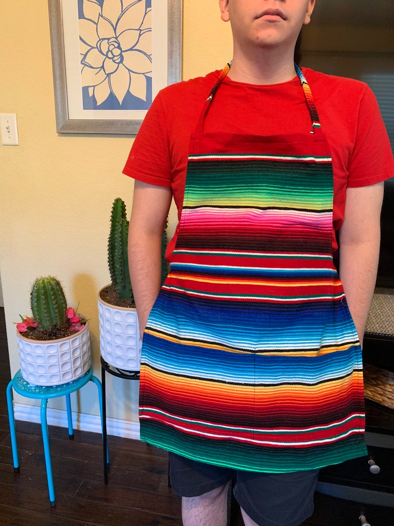 Mexican Serape Apron Etsy