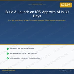 Build & Launch an iOS App with AI in 30 Days | Solo Founder Playbook PDF | App Store Launch Roadmap