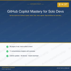 Guía de GitHub Copilot para desarrolladores independientes / Guía de flujo de trabajo profesional en PDF / Manual del usuario avanzado de Copilot