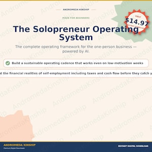 The Solopreneur Operating System | AI-Augmented Day To Day Guide PDF | Beginner Strategy
