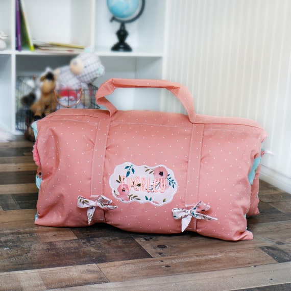 Nap Mat Roll For Girls Blanket And Pillow Nap Roll Toddler Nap Etsy