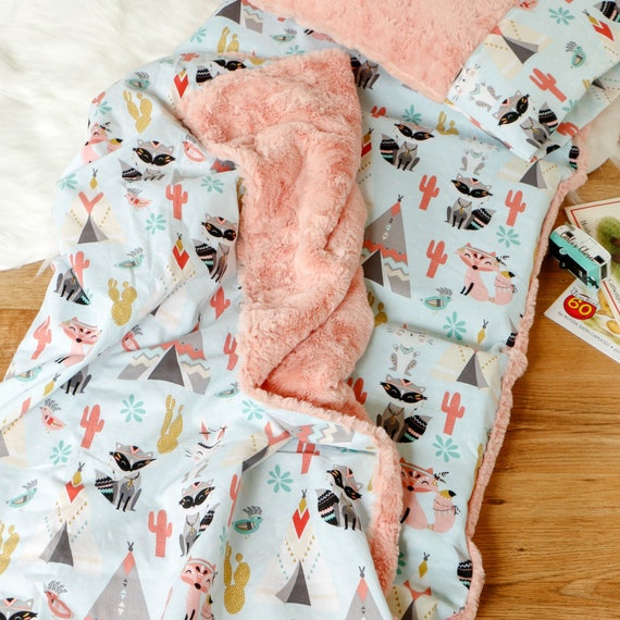 Fox Tee Pee Nap Mat Cover With Pillow And Blanket Toddler Etsy