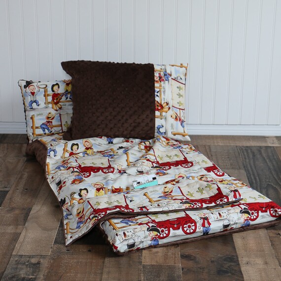 Cowboy Nap Mat Cover With Blanket And Pillow For Boys Etsy
