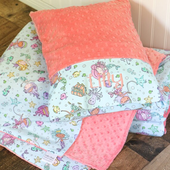Mermaid Nap Mat Cover With Blanket And Pillow Case Etsy