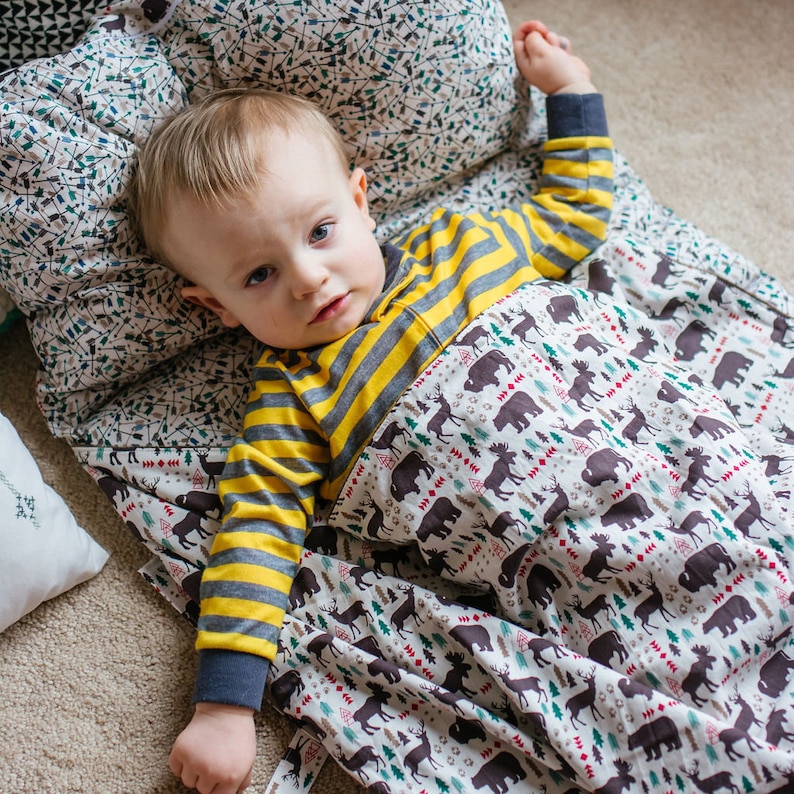 Boys Nap Mat Roll Up With Pillow And Blanket Made And Ready To Etsy