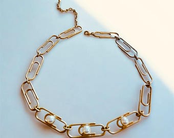 Vintage Paper Clip Necklace