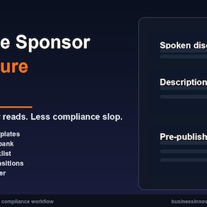 YouTube Sponsorship Disclosure Templates Affiliate Disclosure Pack Instant Download