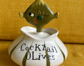 Howard Holt Pixieware “Cocktail Olives” 1958