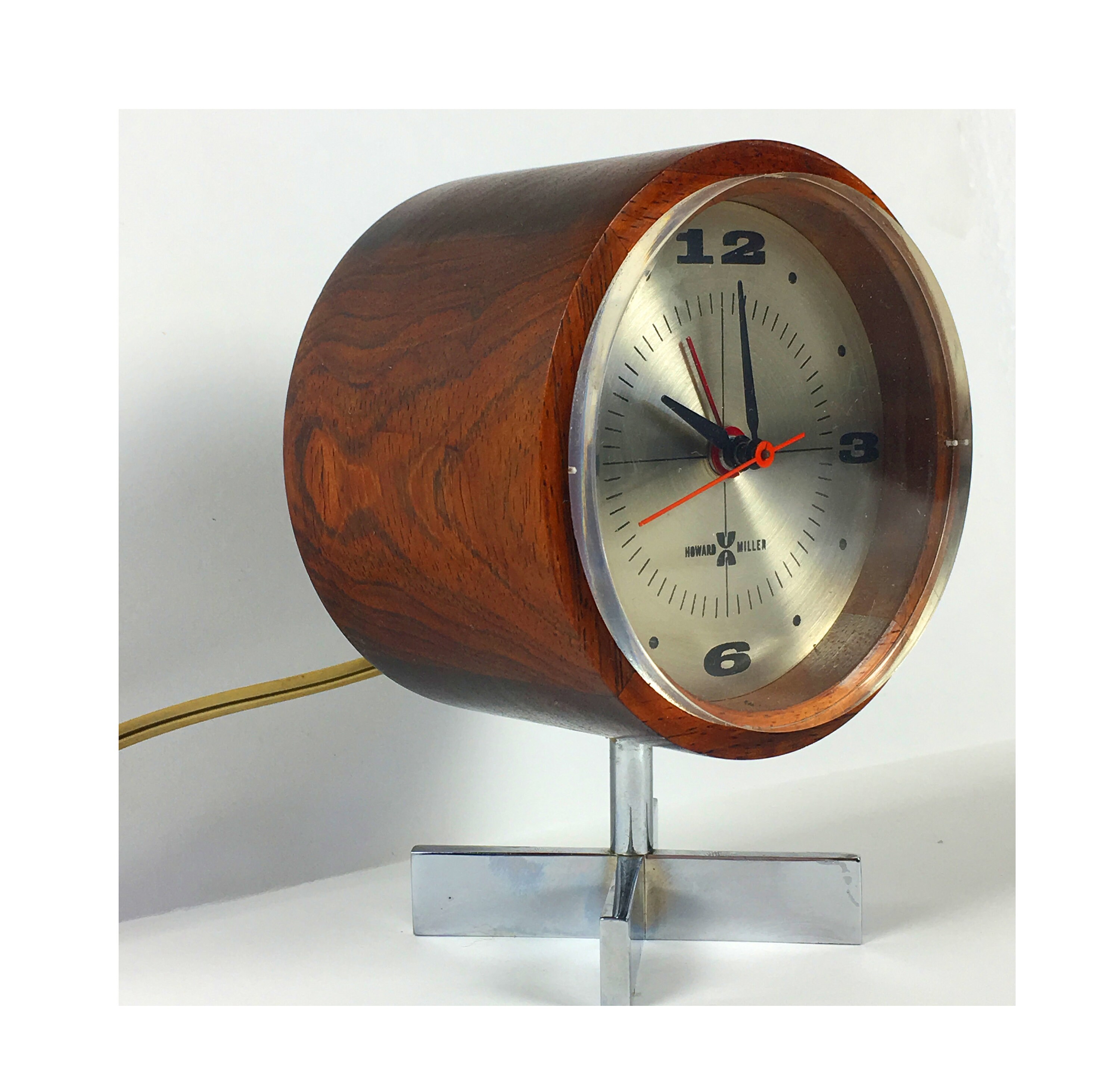 Modernist Wall Clock By Howard Miller