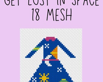 Ms. Frizzle Dress - Gets Lost In Space - Needlepoint Digital Stitch Chart - 18 Mesh
