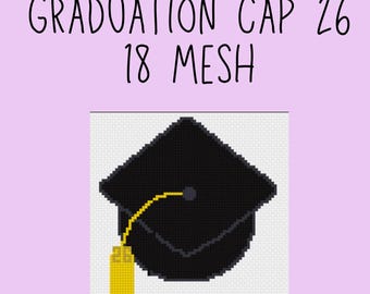 2026 Graduation Cap - 18 Mesh - Digital Stitch Guide