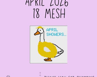 Goose of the Month April 26 - 18 Mesh - Digital Stitch Guide