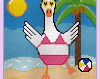 Goose of the Month - June 2026 - 18 Mesh Digital Needlepoint Design