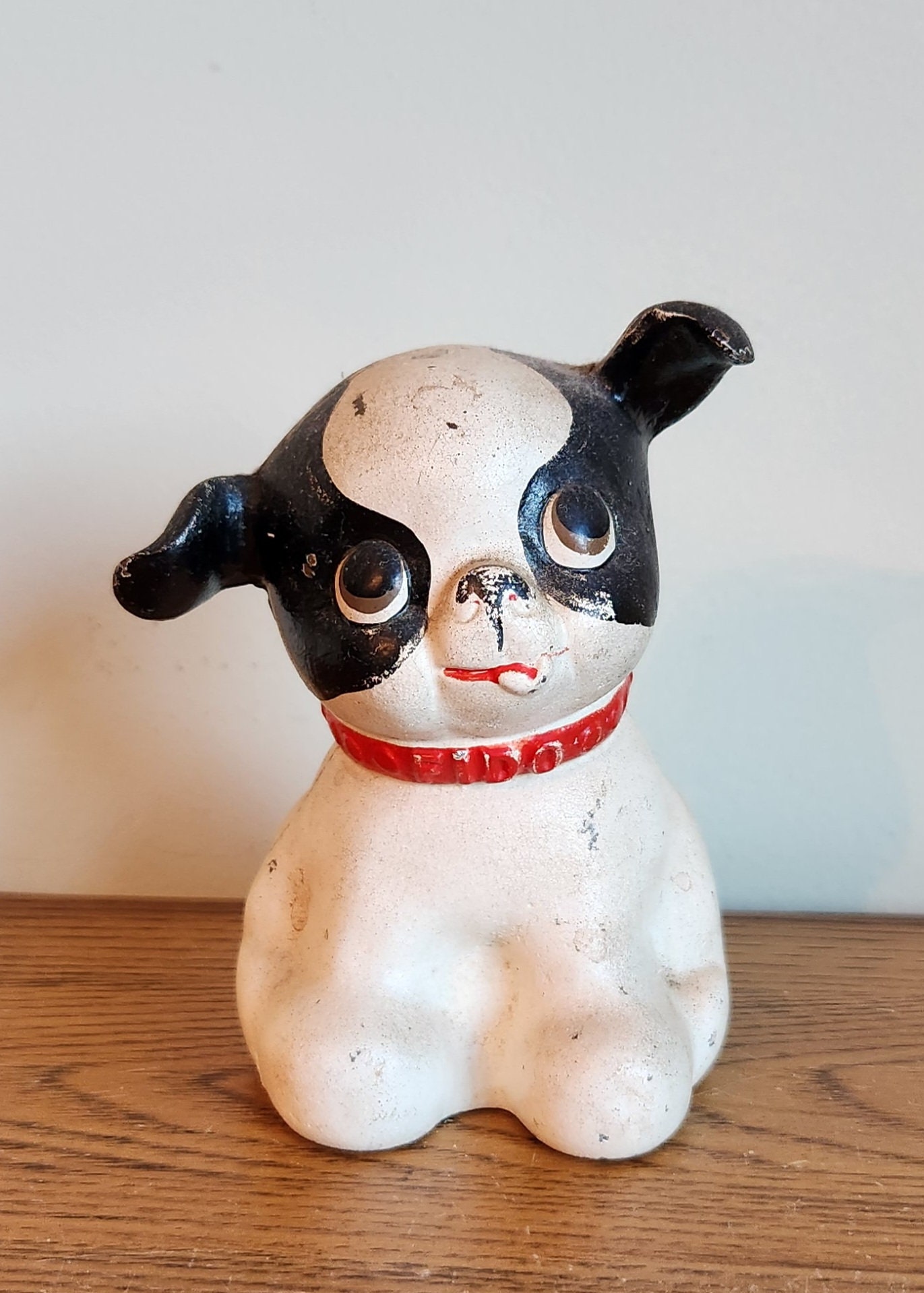 アンティーク　FIDO 犬　貯金箱　鋳物　コインバンク　置物　専用です Antique Hubley FIDO Puppy Black and White Dog Cast Iron