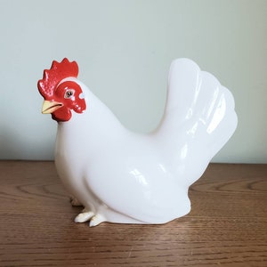 Vintage Noritake Nippon Bone China White Chicken Hen Rooster Figurine