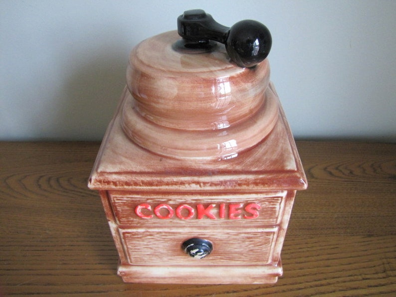 Mid Century Vintage Mccoy Coffee Grinder Cookie Jar Ceramic Etsy