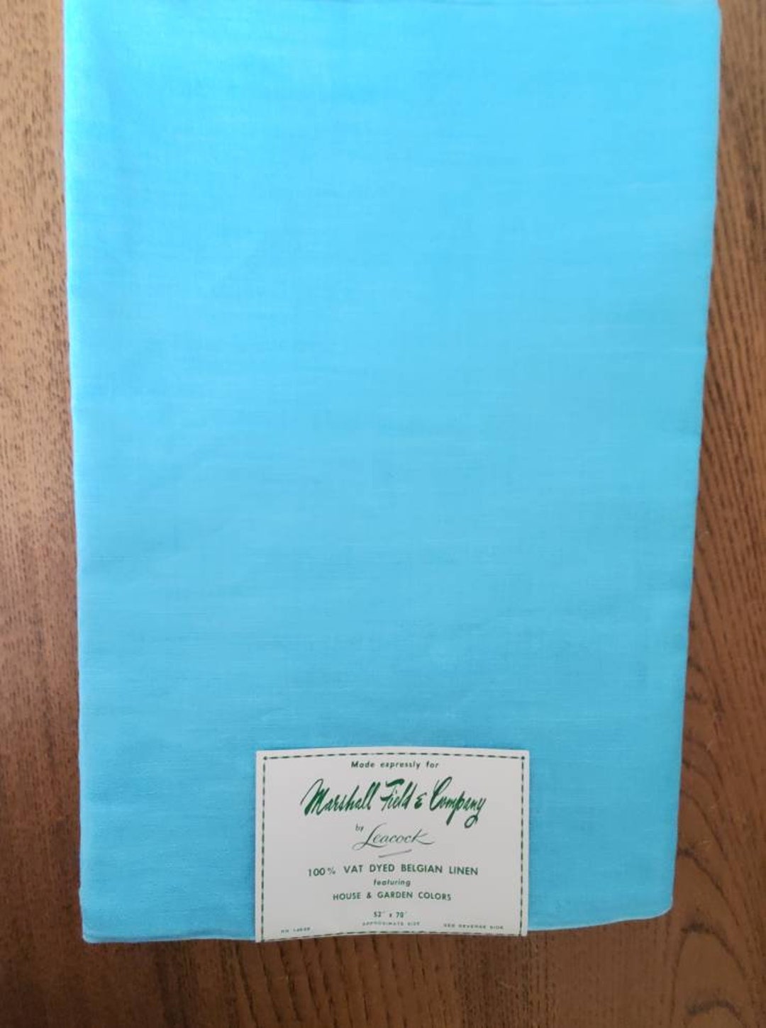 Vintage LEACOCK Belgian Linen Tablecloth Blue Marshall Field & Etsy
