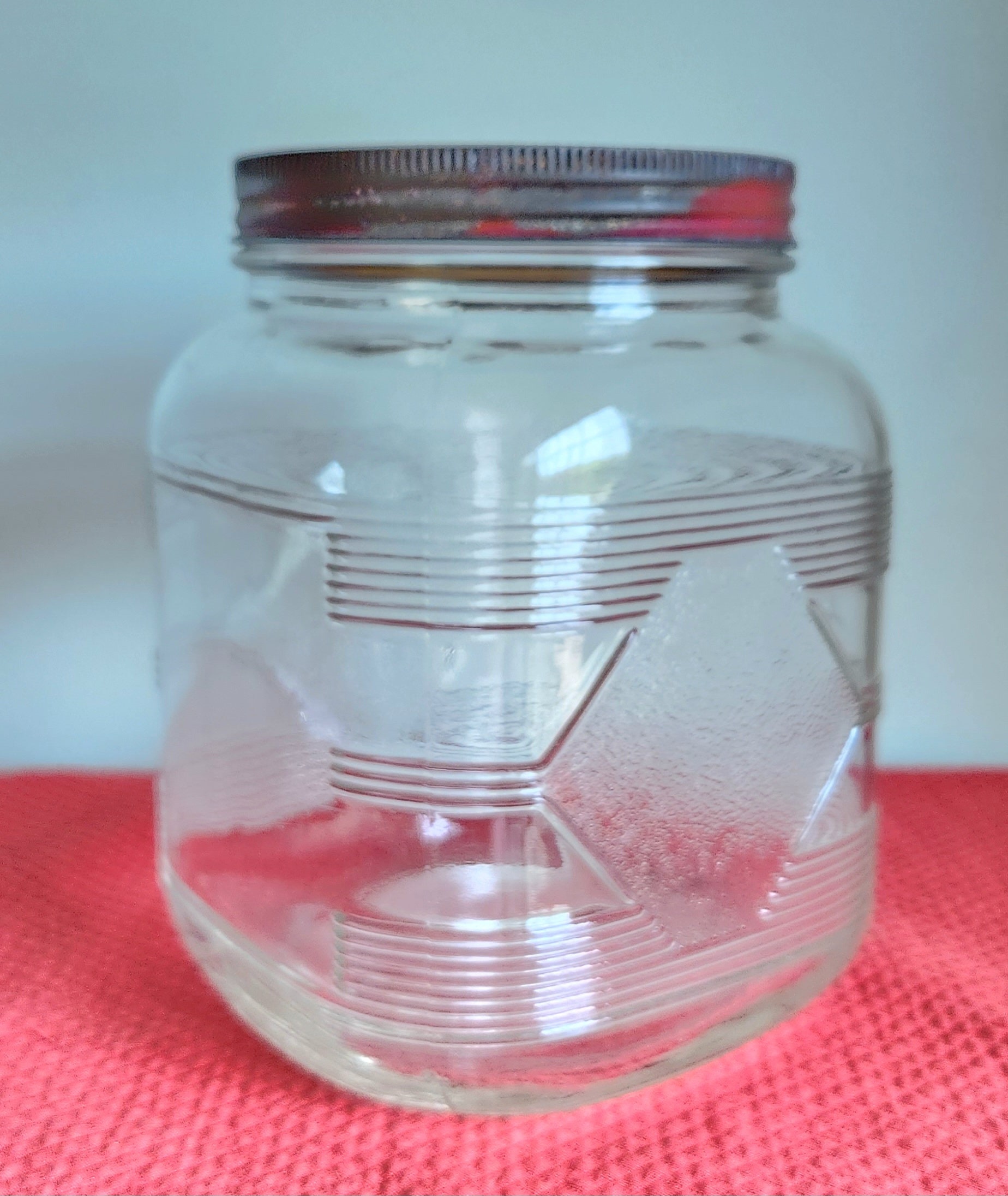 3 Vintage Glass Coffee Jars ~ Canova Coffee Jar ~ Mixed Set of