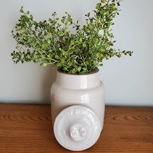 Antique Western Stoneware No. 4 Crock Jar Weir Seal with Lid