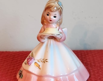 Vintage Josef Originals Bell Girl with Cake