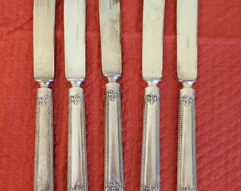 Vintage Silverplate R Wallace 1899 Stuart Fruit Knives Set of 5