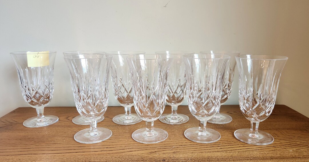 Waterford Crystal MOURNE Footed Water Iced Tea Glasses Glassware
