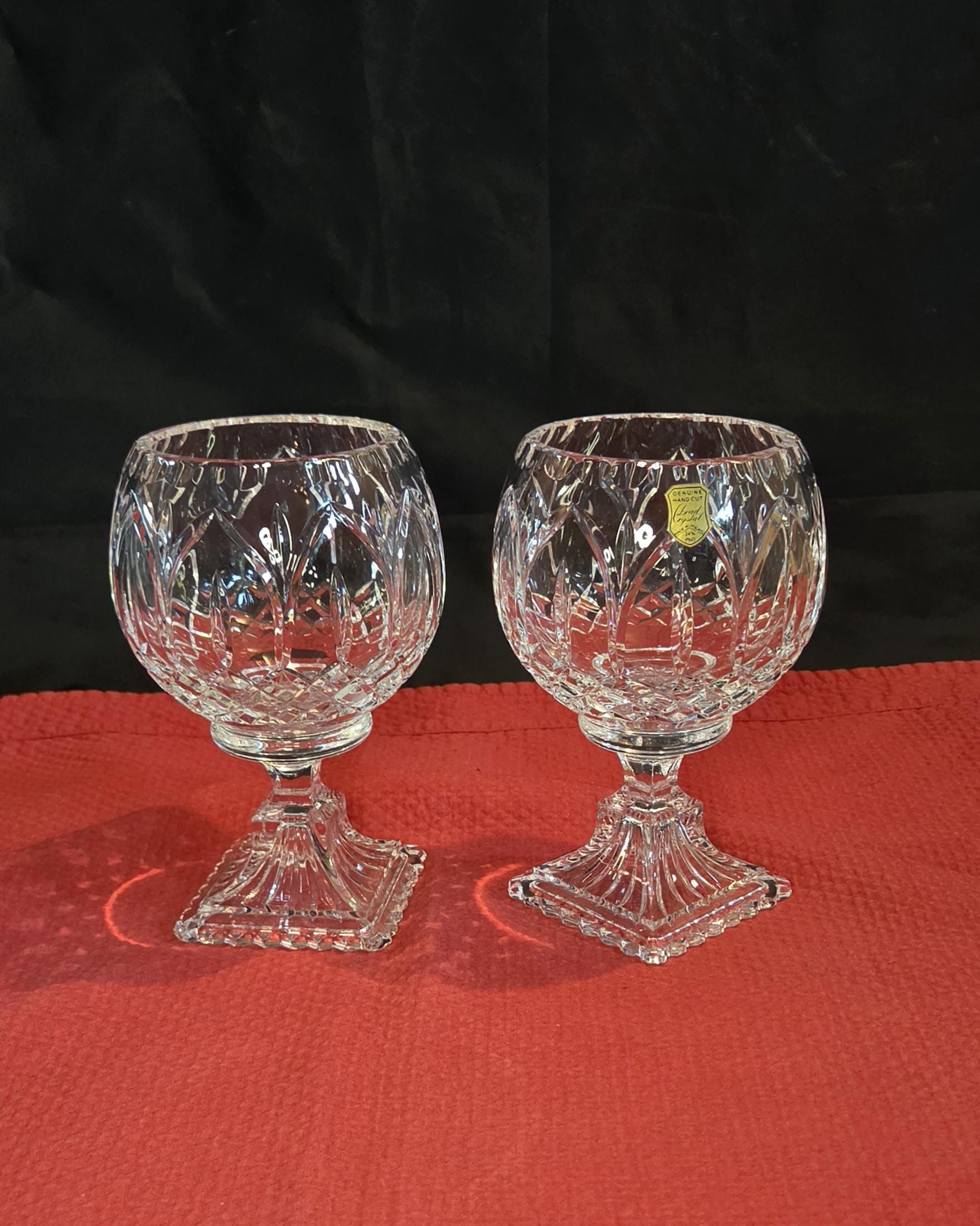Vintage Crystal Rose Bowl - Etsy