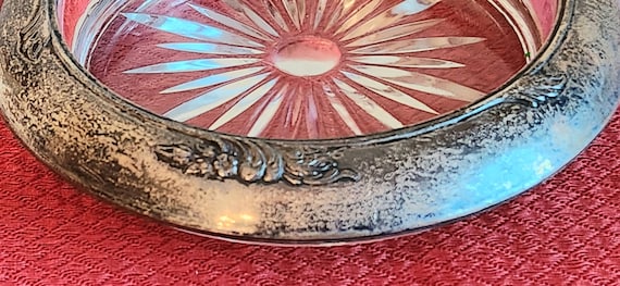 Antique Frank Whiting Sterling Silver and Glass Champagne Wine