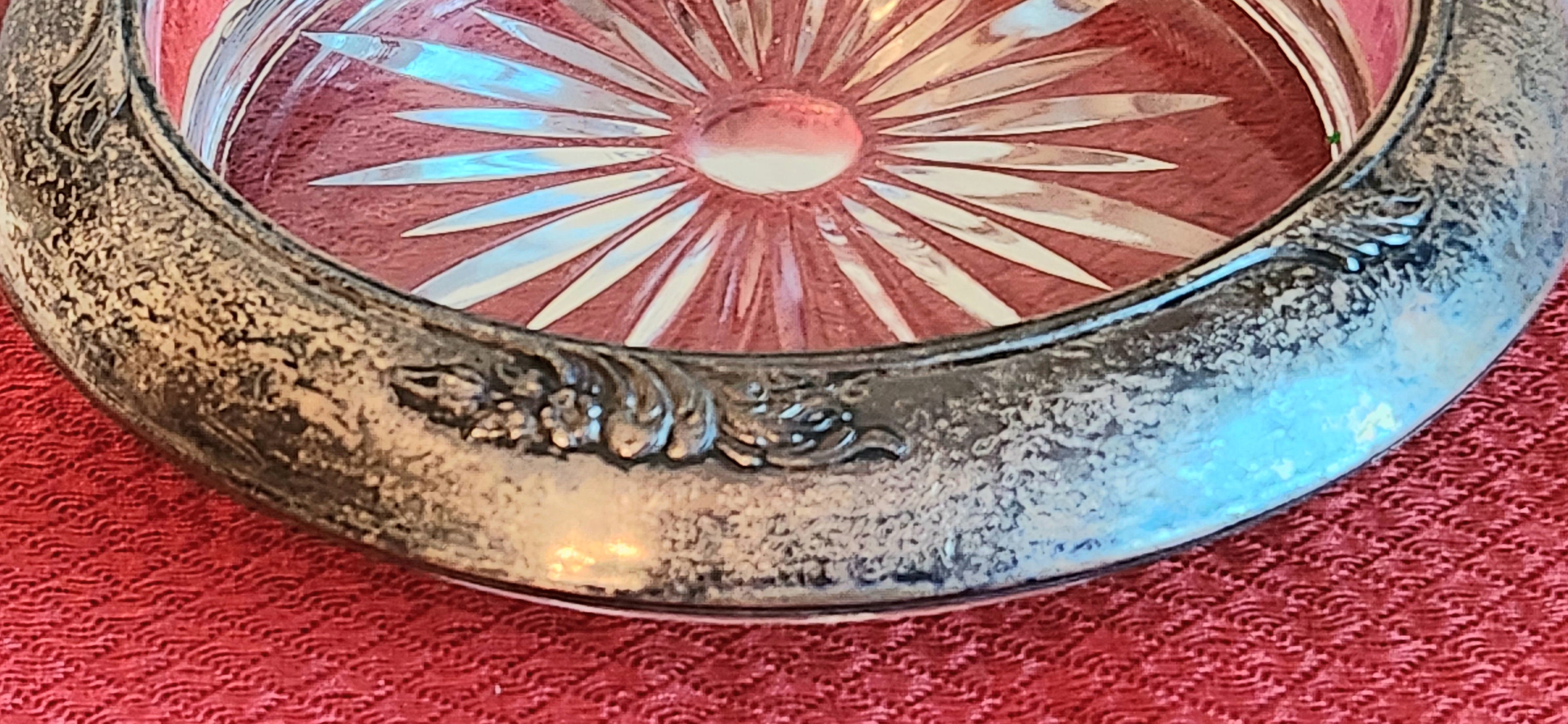 Antique Frank Whiting Sterling Silver and Glass Champagne Wine