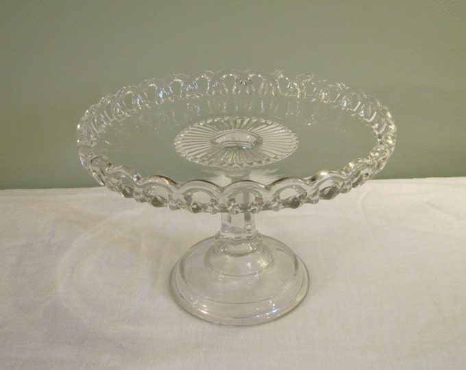 Vintage Pedestal Wedding Cake Plate Stand Etsy