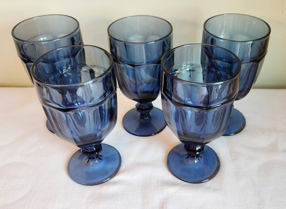 Libbey Gibraltar Iced Tea Goblet Duratuff Blue Glasses Goblets