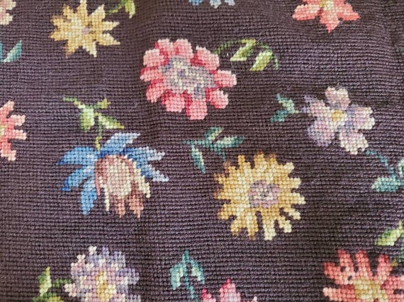 Vintage Needlepoint Ready to Make Piano Bench Cover Ready to