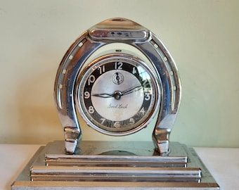 Lux ヴィンテージ 時計置物 1930年代 クローム ラックス グッドラック Lux ヴィンテージ 時計置物 1930年代 クローム ラックス グッド