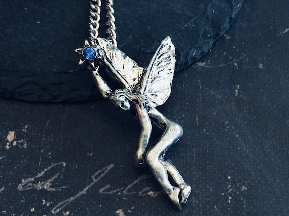 Sterling Silver Fairy Charm Necklace 16 inch