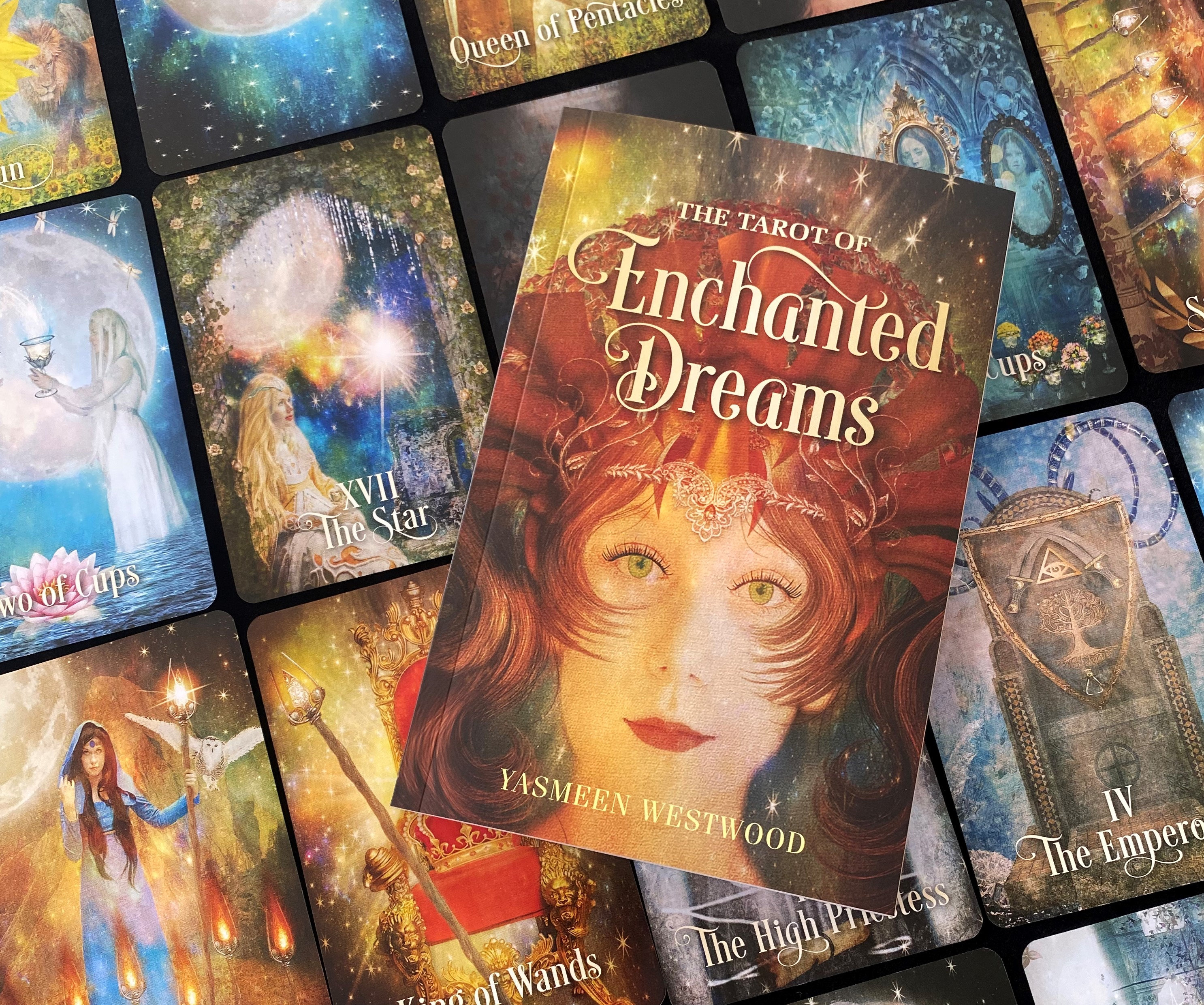 The Tarot of Enchanted Dreams Boxed Set, Cards + Book, Gold