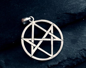 Unicursal Hexagram Pendant, Sterling Silver Jewelry, Aquarian Star