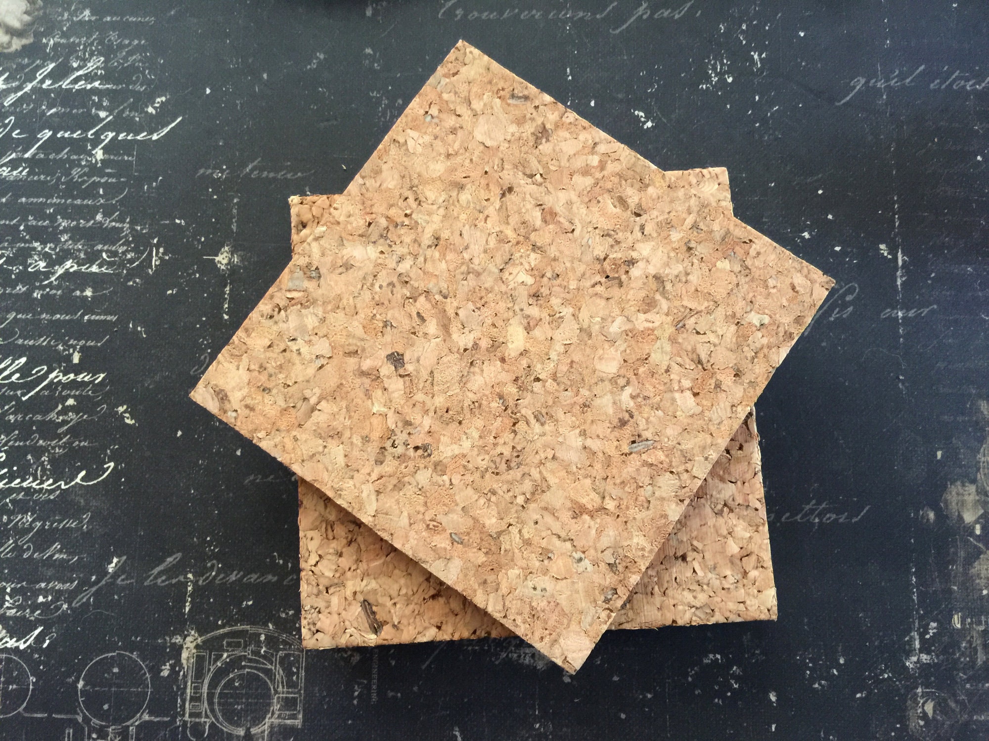 12 Cork Squares for Coasters and Crafting 4 Inches Etsy UK