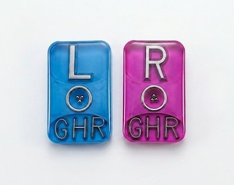 Small BB Xray Markers – Compact Lead Monochromatic Set, Custom Initials (Left/Right)