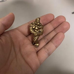 Vintage gorillastaty i massiv mässing, samling av dekorationshantverk för hem och kontor