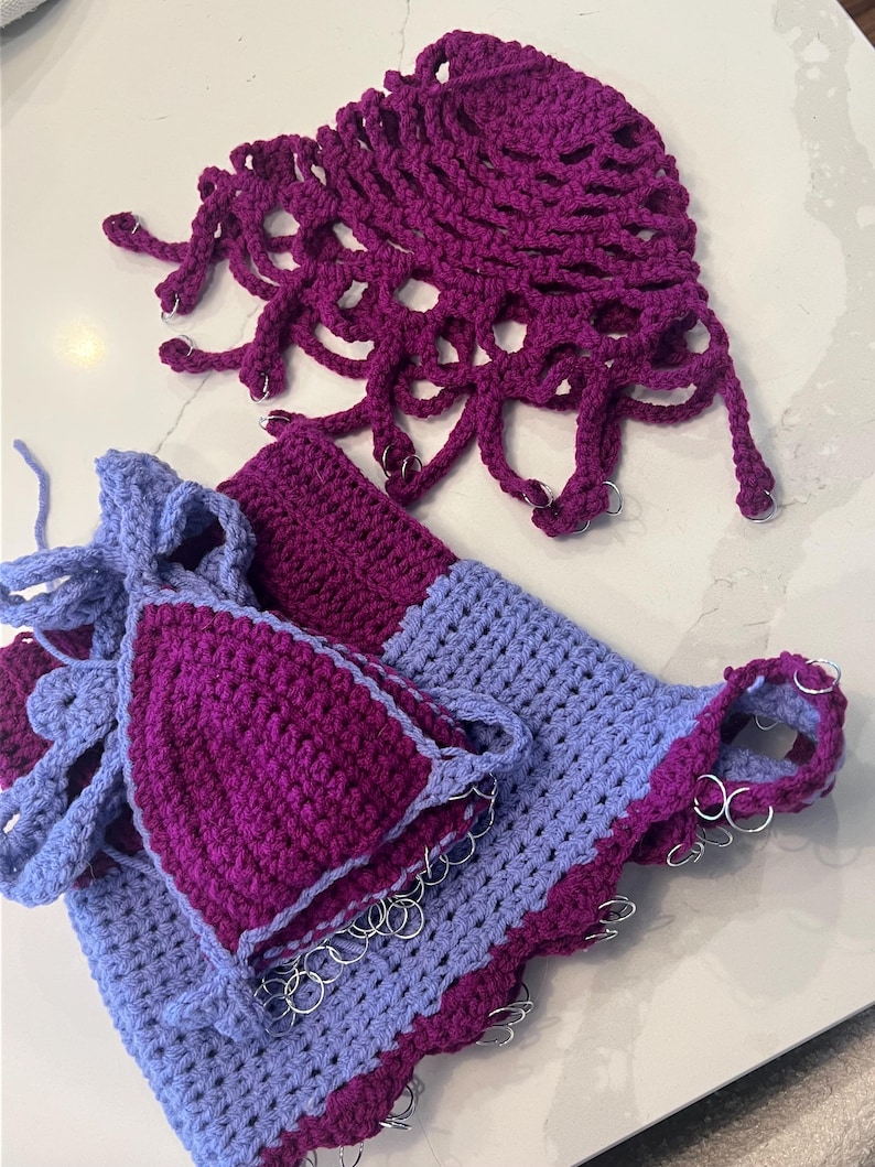 Custom Crochet Set - Festival Set - Rave Set - Made to Measure EDM Sets