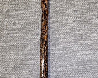 Hand carved wooden magic wand