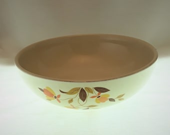 Vintage Hall China Jewel Tea Autumn Leaf Large Round Serving Bowl Mary Dunbar