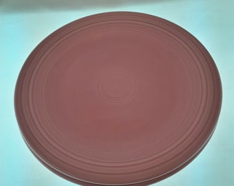 Pair of Homer Laughlin China Fiesta Ware Pastel Rose Pink Dinner Plates 10 1/2 Inch