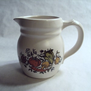 Vintage McCoy Pottery Small Spice Delight Pitcher 12 Ounce Creamer Garden Vegetables