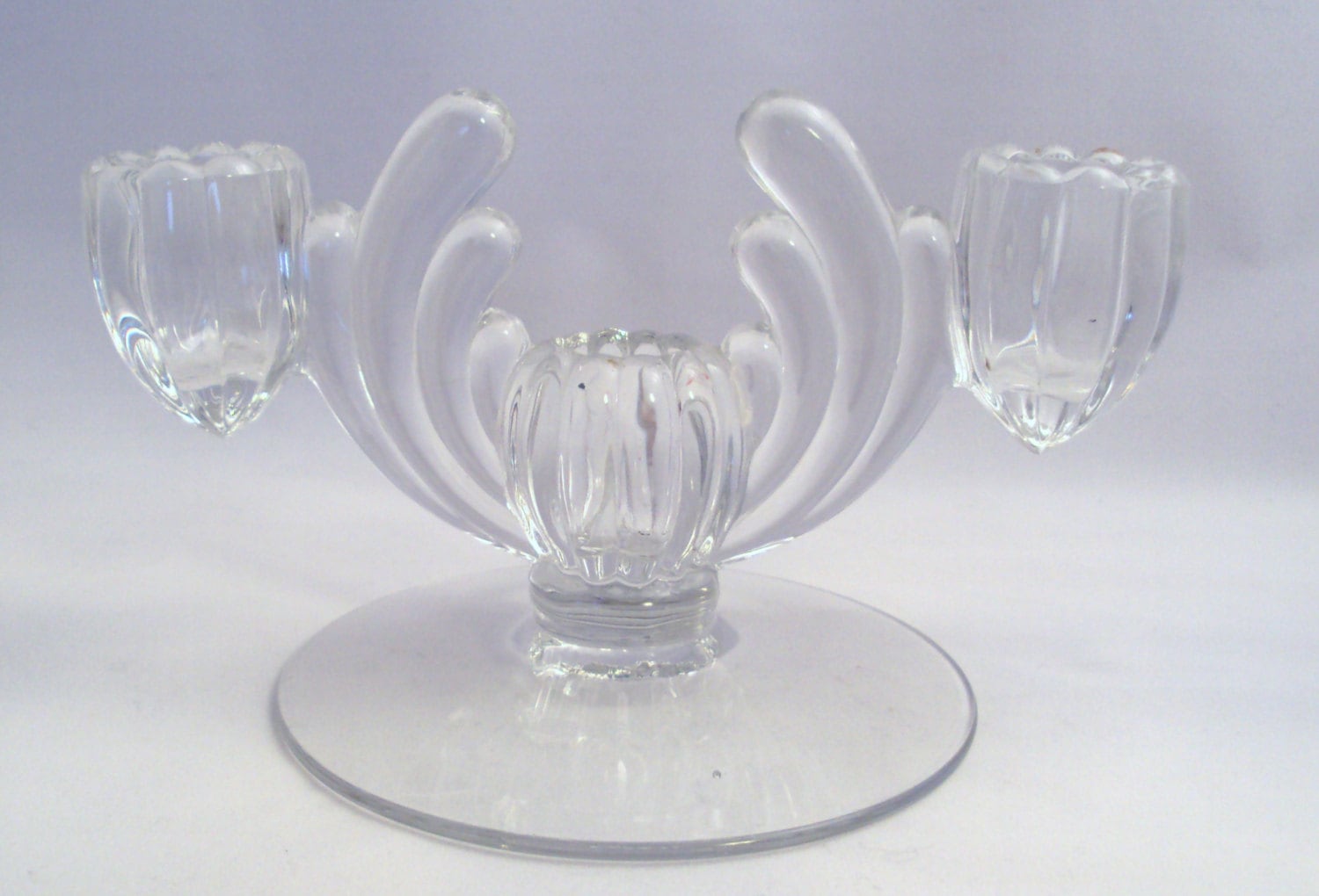 Vintage Heisey Glass Crystolite Art Deco Candle Holder Etsy