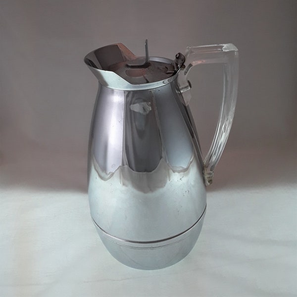 Thermos 2585 Stainless with Lucite Handle Insulated Hot Coffee Butler Server Carafe Pitcher